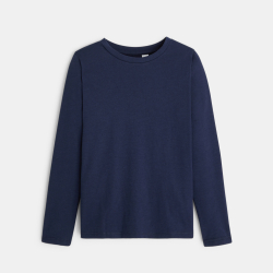 تيشيرت بأكمام طويلة، منظم للحرارة، أزرق، للأولاد